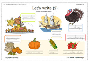 angielski słówka - thanksgiving - Let's write (2)