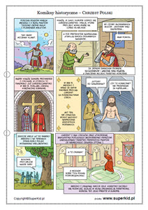 Komiks historyczny dla dzieci - materiał dla klas 4 5 - Chrzest Polski