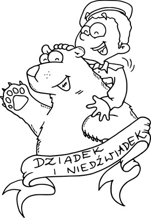Ilustracja do lektury - Łukasz Wierzbicki - Dziadek i niedźwiadek