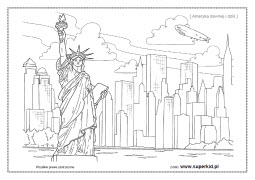 kolorowanka - Ameryka - Statua Wolności