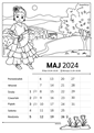 kolorowanki - kalendarz (maj)