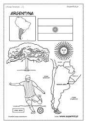 kolorowanki - Ameryka Południowa - Argentyna