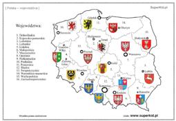 kolorowanki - Polska: Województwa