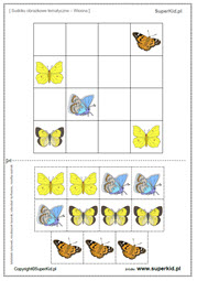 sudoku dla dzieci wiosna - sudoku obrazkowe do druku