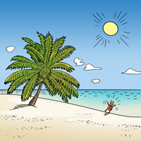 Kofenek poznaje planetę Ziemię - Ilustracja do odcinka 187: Bahamy – Rajska plaża na Bahamach