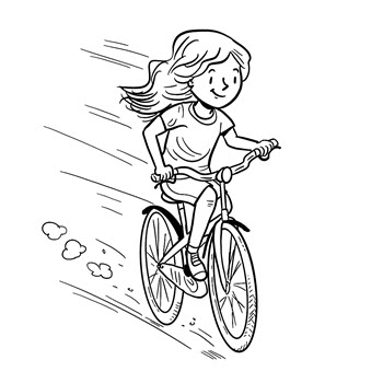 Ilustracja do lektury - Pajączek na rowerze
