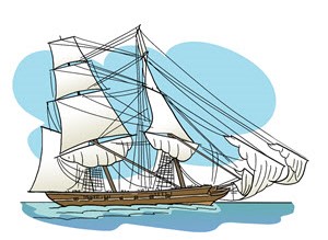 ciekawostki historyczne - Polacy z Karaibów - okręt z XVIII wieku