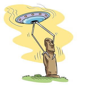 ciekawostki historyczne - paleoastronautyka - UFO na Wyspie Wielkanocnej