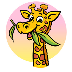 Łamigłówki dla pierwszoklasisty - Zwierzęta egzotyczne - Żyrafa