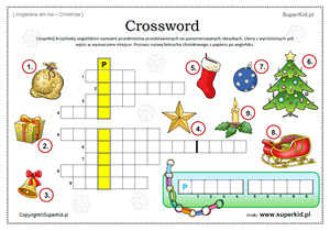 angielski słówka - Christmas - crossword