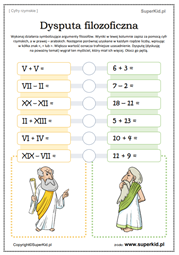 matematyka klasa 4 - cyfry rzymskie - łamigłówka dla uczniów