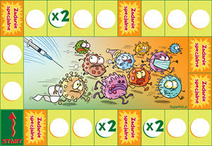 gry planszowe - biologia dla klas 4-6 - plansza do gry zdrowie