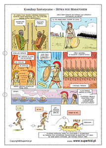 Komiks historyczny dla dzieci - materiał dla klas 5 - Bitwa pod Maratonem