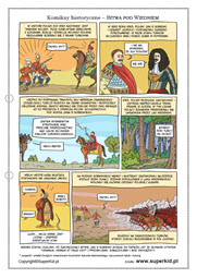 Komiks historyczny dla dzieci - Bitwa pod Wiedniem - arkusze do wydruku - klasy 4 5 6 - historia