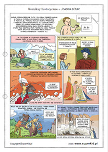 Komiks historyczny dla dzieci - Joanna d'Arc