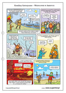 Komiks historyczny dla dzieci - materiał dla klas 5 - Wikingowie w Ameryce