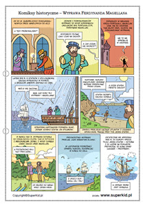 Komiks historyczny dla dzieci - Wyprawa Ferdynanda Magellana