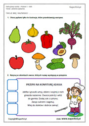 karty pracy klasa 1 przyroda - owoc czy warzywo