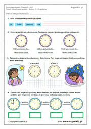 karty pracy klasa 2 edukacja matematyczna - odczytywanie godzin na zegarze