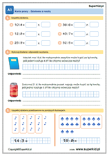 matematyka klasa 4 - karta pracy ucznia - dzielenie z resztą