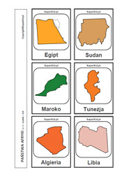 memorki kontury państw Afryki