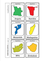 memorki kontury państw Afryki