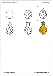 Nauka rysunku - Ananas