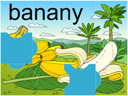 puzzle elementarzowe banany