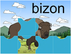 puzzle elementarzowe bizon