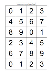 cyfry 0-9 (24 kartoniki)