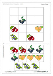 sudoku dla dzieci lato - sudoku obrazkowe do druku