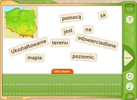 rozsypanki wyrazowe - gra online - geografia dla klas 4-6 - powtórka i utrwalenie materiału