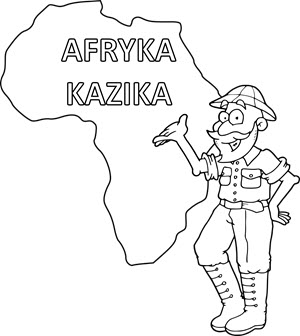 ilustracja do lektury szkolnej - Łukasz Wierzbicki: Afryka Kazika - ćwiczenia do wydruku