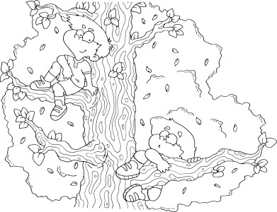 Ilustracja do lektury szkolnej - Maria Terlikowska: Drzewo do samego nieba
