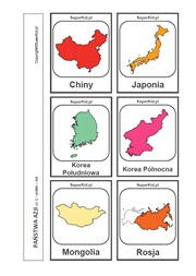 memorki kontury państw Azji