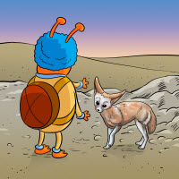 Kofenek poznaje planetę Ziemię - Ilustracja do odcinka 76: Fenek – Lisek pustynny