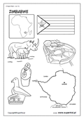 kolorowanki - Afryka - Zimbabwe