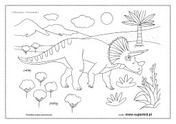 kolorowanka - triceratops