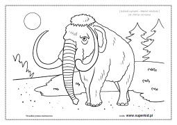 kolorowanka - mamut włochaty