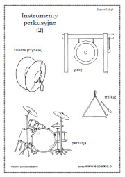 kolorowanka - instrumenty perkusyjne (2)