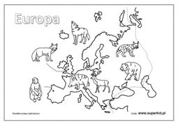 kolorowanki - kontynenty - Europa