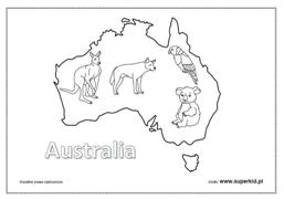 kolorowanki - kontynenty - Australia