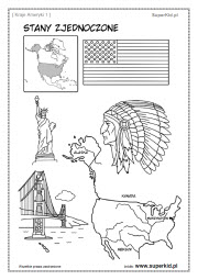 kolorowanki - Ameryka Północna - Stany Zjednoczone - USA