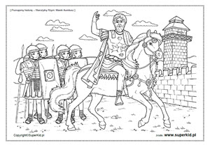 kolorowanka - Poznajemy historię - Starożytny Rzym - Marek Aureliusz