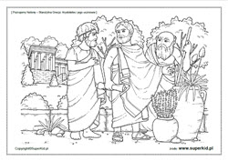 kolorowanka - Poznajemy historię - Starożytna Grecja - Arystoteles i jego uczniowie