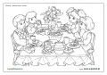 kolorowanka - rodzinna kolacja