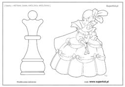 kolorowanki - szachy - królowa