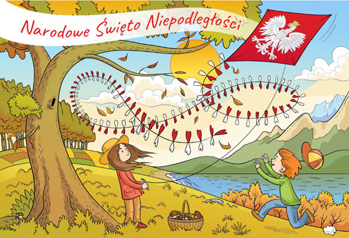 plakat edukacyjny - dla przedszkolaków - Narodowe Święto Niepodległości