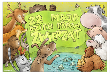plakat edukacyjny - dla przedszkolaków - Dzień Praw Zwierząt